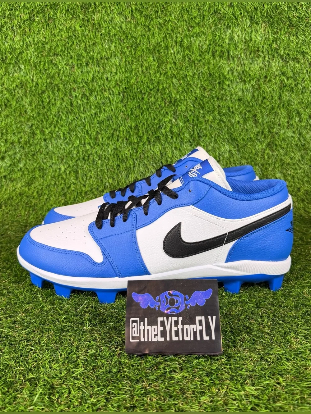 NEW Nike Air Jordan 1 Low MCS Game Royal Blue Baseball Cleats CJ8524-411 Mens 14